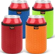 Desing Wish Set of 4 12 oz Standard Drinks Cooler Set Can Cooler Neoprene Bottle Cooler Cuff Cooling Cuff for Outdoor On The Go Party Beer Bottle Beer Water Wine Cuff Cans Cooler