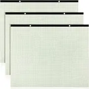 Fainne 3 Pcs 22''x17'' Large Engineering Graph Paper 4" x 4" Grid Graph Paper Pad Giant Drafting Pad Blueprint Sketching Graph Paper Engineer Architect Designer Mathematician Draftsman (Beige, Green)