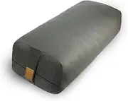 Yoga Bolster (26x10.5x5.5 in) Supportive Yoga Cushion for Restorative Yin Yoga Accessories Rectangular Bolster for Stretching Meditation Pillow 100% Organic Cotton Removable Washable Cover