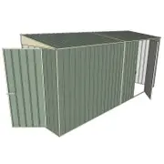 Build-A-Shed 1.2 x 4.5 x 2.0m Tunnel Shed Tunnel Hinged Door with 1 Hinged Side Door - Green