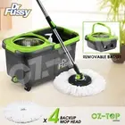360 Degree Spin Mop Rotating and Bucket Set Spinning Floor Clean w/ 4 Mop Heads