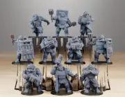 10x Bullgryns/Ogryns/Ratling Stationforge GrimGuard Mutants Proxy Kill Team 40k