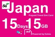 Japan Travel - 5G Softbank 15 days 15GB prepaid data SIM card (1GB/Day)