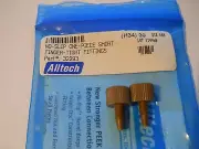 (2) AllTech 1/16" PEEK No-Slip One Piece Short Finger-Tight Fittings 32293
