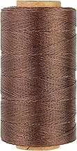 Sturdy Bonded Waxed Polyester Thread, 0.55mm, 437 Yards Wax String Cord - Deep Coffee for Leather, Hand Sewing, Stitching, Bookbinding, Beading, Bracelets and Macrame Jewelry Making