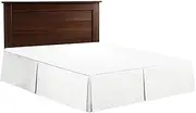 PLUSHY COMFORT Luxury Bed Skirt in Egyptian Cotton, Queen Size in White Plain, 600 Thread Count