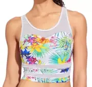 NWT Athleta Paradise Cove Bralette Crop Swim Top Mesh Floral Underwire 34 B/C