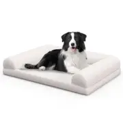 Costway Orthopedic Dog Calming Bed Large Puppy Cat Mattress Pet Sofa Bed w/Washable Cover&Non-Slip Bottom