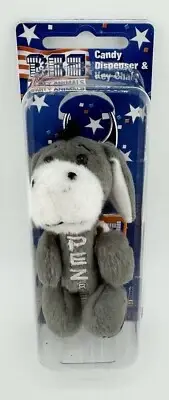 PEZ POLITICAL PARTY ANIMALS VOTE Democrat Donkey Dispenser Keychain Plush 2006