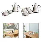 Porcelain Tea Set Ceramic Teapot with Cups Set for Tea House Camping Home