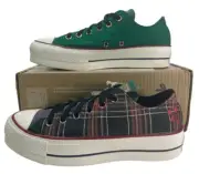 Converse by YOU CTAS Platform Lift Ox Christmas Bow Plaid Women's Shoe SIze 8