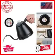 Gooseneck Coffee Kettle Stovetop,40oz Stainless Steel Tea Kettle with Thermom...