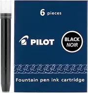 Pilot IC-50 Fountain Pen Ink Cartridges 6-Pieces, Black
