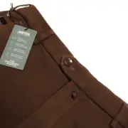 Meyer NWT Flat Front Chinos / Casual Pants Size 50 34 US Bonn Brown Cotton Blend