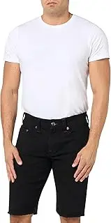 [True Religion] Men's Ricky Sn Nf 1/2" Short W/Rips with Fray Hem