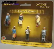 BACHMANN #33160 STANDING PLATFORM PASSENGER FIGURES (6) O GAUGE people 33160 NEW