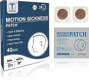 TUOTAO 40ct Motion Sickness Patches, Seasick Patches for Cruise, Dizziness Vertigo Relief for Adults & Kids, Travel Essentials for Camping/Cruise Ship/Airplane