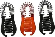 Ipetboom 6pcs Side Comb Ponytail Holder Clip Ponytail Material Flexible Style Hair Accessories Banana Clip Banana Hair Accessories Plastic