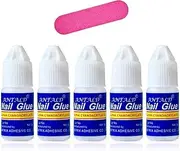 MAGIC ARMOR 5Pcs Nail Glue for Acrylic Nails, Professional Nail Tip Glue for Press On Nails Fake Nails Tips Glue Adhesive Glue for Acrylic Art Broken Long Lasting 5 * 3g