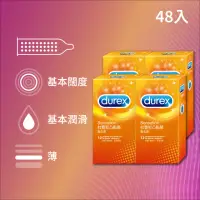 在飛比找momo購物網優惠-【Durex 杜蕾斯】凸點裝保險套12入*4盒(共48入 保