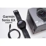 [蝦幣九折] 九成新 GARMIN FENIX 6X SAPPHIRE 軍規 藍寶石 螢幕無刮 一卡通未被記名 腕錶