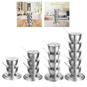 Condiment Pot Storage Bottle with Rotating Stand