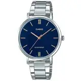 在飛比找遠傳friDay購物優惠-CASIO 卡西歐 簡約指針女錶 不鏽鋼錶帶 藍色錶面 日常