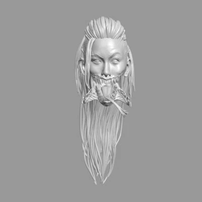 Mileena MK12 v2 demon custom head for Mortal Kombat action figures