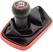 EXEGPLPVK 23mm 5/6 Speed Car Gear Shift Knob Lever Shifter Gaitor Boot Fit for Volkswagen 1999-2004 Golf 4 IV MK4 GTI R32 Bora Jetta MT(6 Speed-03)