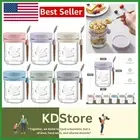 Elegant 16 oz Glass Overnight Oats Containers - Perfect for Gifting & Meal Prep