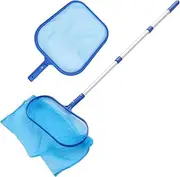 Abaodam 1Set Practical Swimming Pool Net Lightweight Pool Fishing Net for Easy Cleaning Fine Mesh Design for Debris Includes Section Pole for Pool