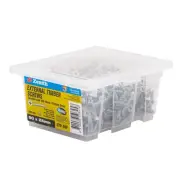 Zenith EXTERNAL TIMBER SCREWS 8Gx25mm 500Pcs Countersunk Rib Head, Galvanised