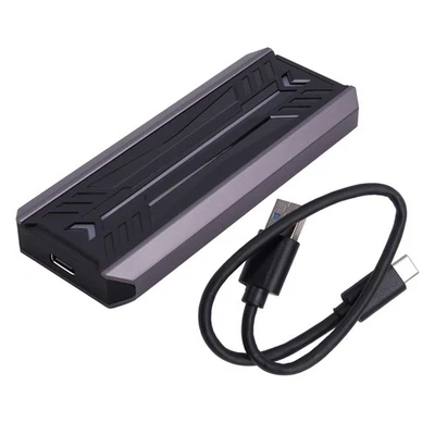 Dual Protocol SSD NVME M2 Hard Drive Enclosure RGB Aluminum M.2 to USB3.11152