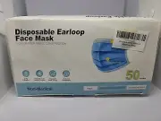 Box Of 50 New Disposable Earloop Face Masks/3 Layer Non-medical