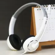 Portable Wire Over Ear Headphones With Adjustable Fit And Noise Canceling