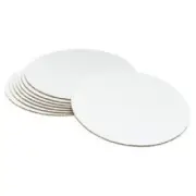 MDF Round White Cake base/board 5pcs Each Size (8, 10, 12) inches, Pack of 15pcs