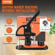 Button Maker Machine, 1.25 inch/32mm Pin Maker, Installation-Free Badge Punch Press Kit, Children DIY Gifts Button Making Supplies with 500pcs Button Parts, Circle Cutter, Magic Book