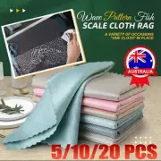 5/10/20X Cleaning Cloth Dishcloth Lint Free For Cars Kitchen Traceless Reusable