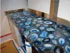 Blue Agate Geode Counter Slab Top, Kitchen Counter Slab Top Cyber Monday Sale