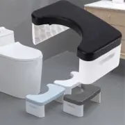 Folding Toilet Stool, Potty Step Stool, Bathroom Foldable Poop Stool Poop Stool