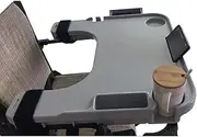 Tray Table, Lap Tray with Mobile Phone Stand/Cup Holder/Card Slot Portable Detaable Lap Tray Accessories for Writing Reading