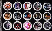 15 Five Nights at Freddy's White Flat Bottle Cap Necklaces Set 1