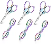 3 Piece Folding Scissors, Safe Stainless Steel Pocket Portable Retractable Small