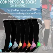 Compression Socks Women & Men Knee High Stockings Graduated Calf Shin Support IA