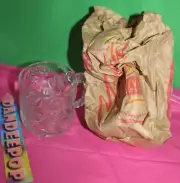 Vintage Two Face McDonald's Happy Meal Drinking Glass From Batman Movie And Bag