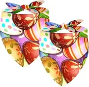 2 Pack Owner and Dog Bandana Set, Pet's Mom/Dad Bandana or Scarf Set, Family Matching Bandanas, Easter Easter Easter