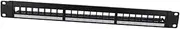 KONTONTY Professional 19'' Network Cable Rack Gigabit Ethernet Cat6a Patch Panel 24 Ports Cable Management