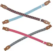 [GLSTOY] Boys and Girls Belts for Boys Girls 4 Pack Elastic Waist Belts Stretchy for Casual Dressy Occasions