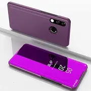 LYX Electroplating Mirror Horizontal Flip Leather Case for Huawei P30 Lite/Nova 4e, with Holder(Black) Classic Fashion (Color : Purple)