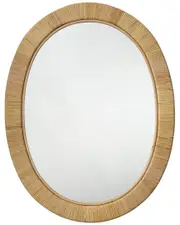 Jamie Young Aloha Rattan Oval Mirror